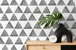 Geometric Stripes and Triangles Wallpaper - B817 - WallTrend