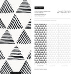 Geometric Stripes and Triangles Wallpaper - B817 - WallTrend