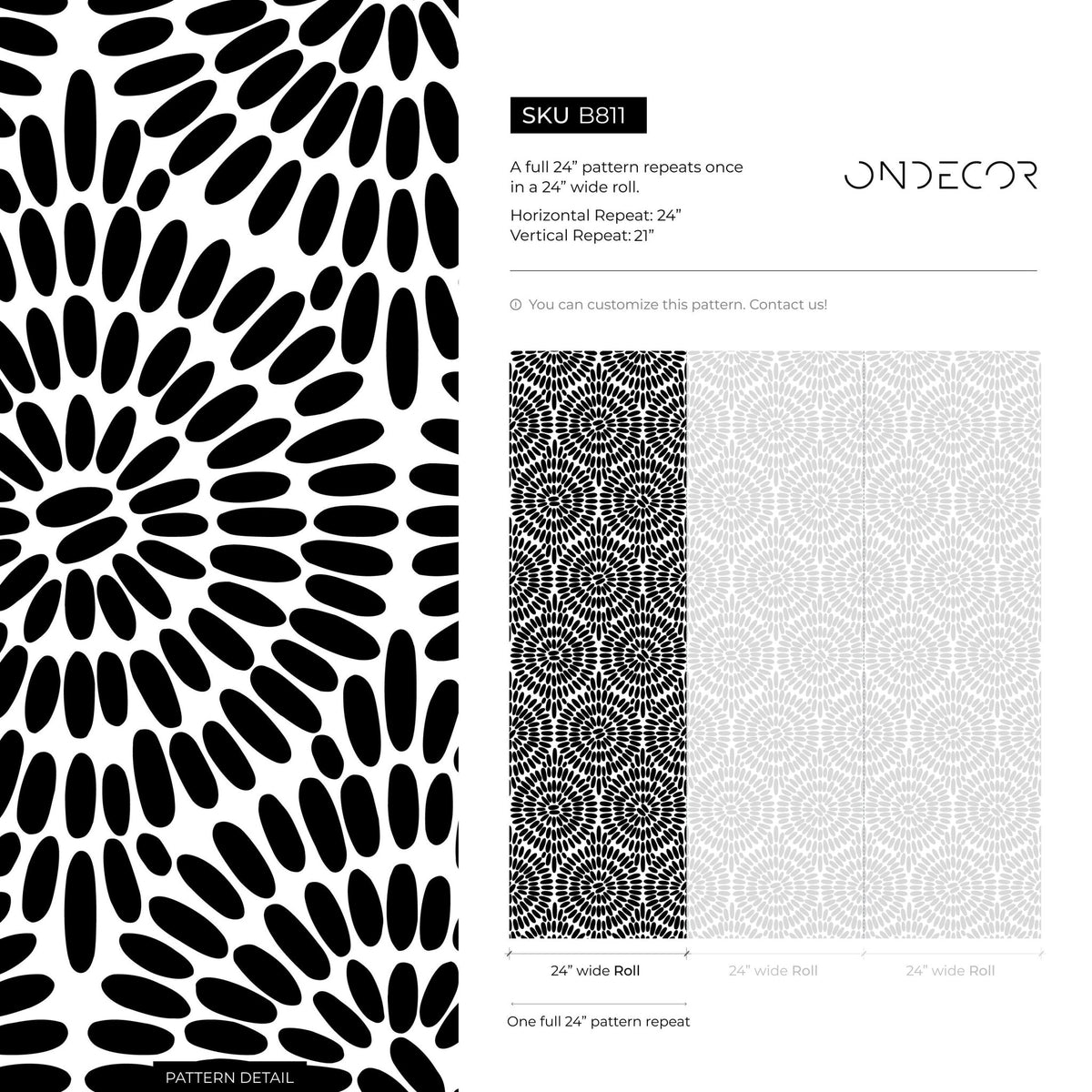 Geometric Sunburst Wallpaper - B811 - WallTrend