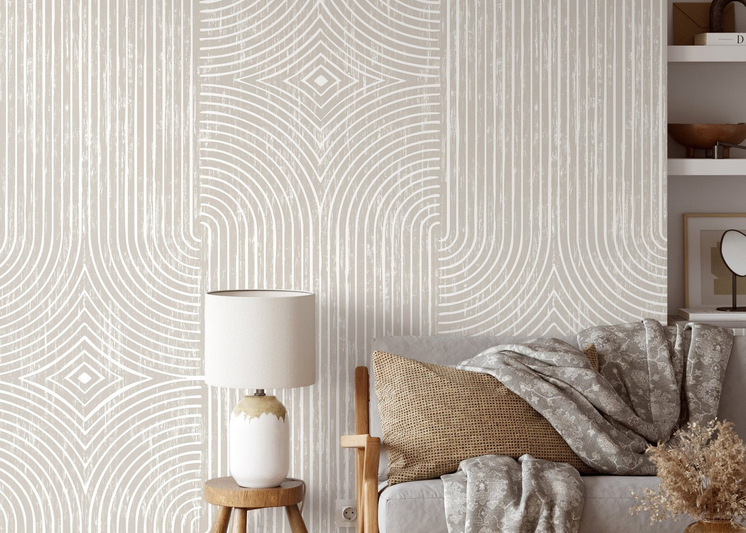 Geometric Symmetry Wallpaper - C927 - WallTrend