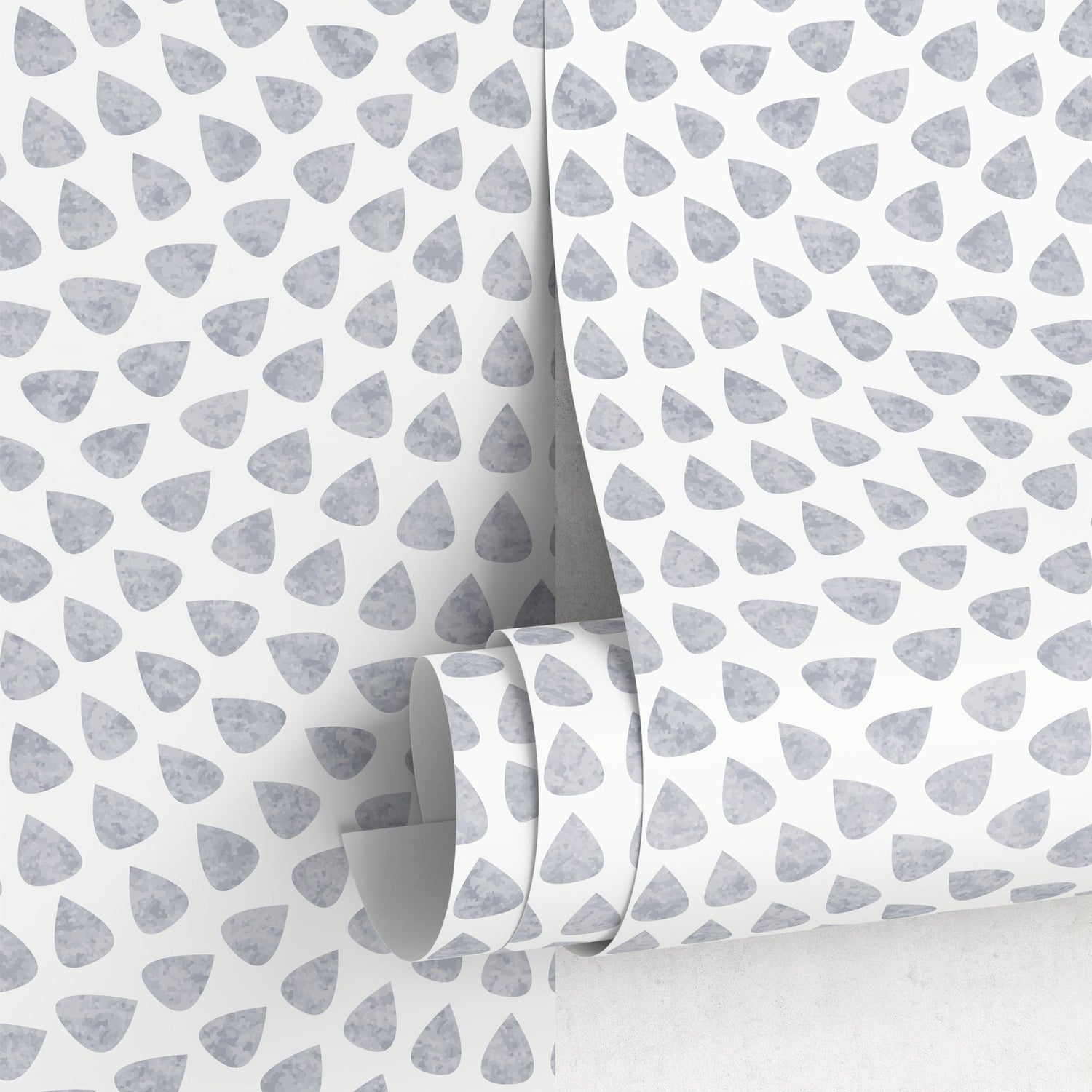 Geometric Teardrop Wallpaper - A064 - WallTrend