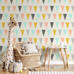 Geometric Triangle Harmony Wallpaper - B075 - WallTrend