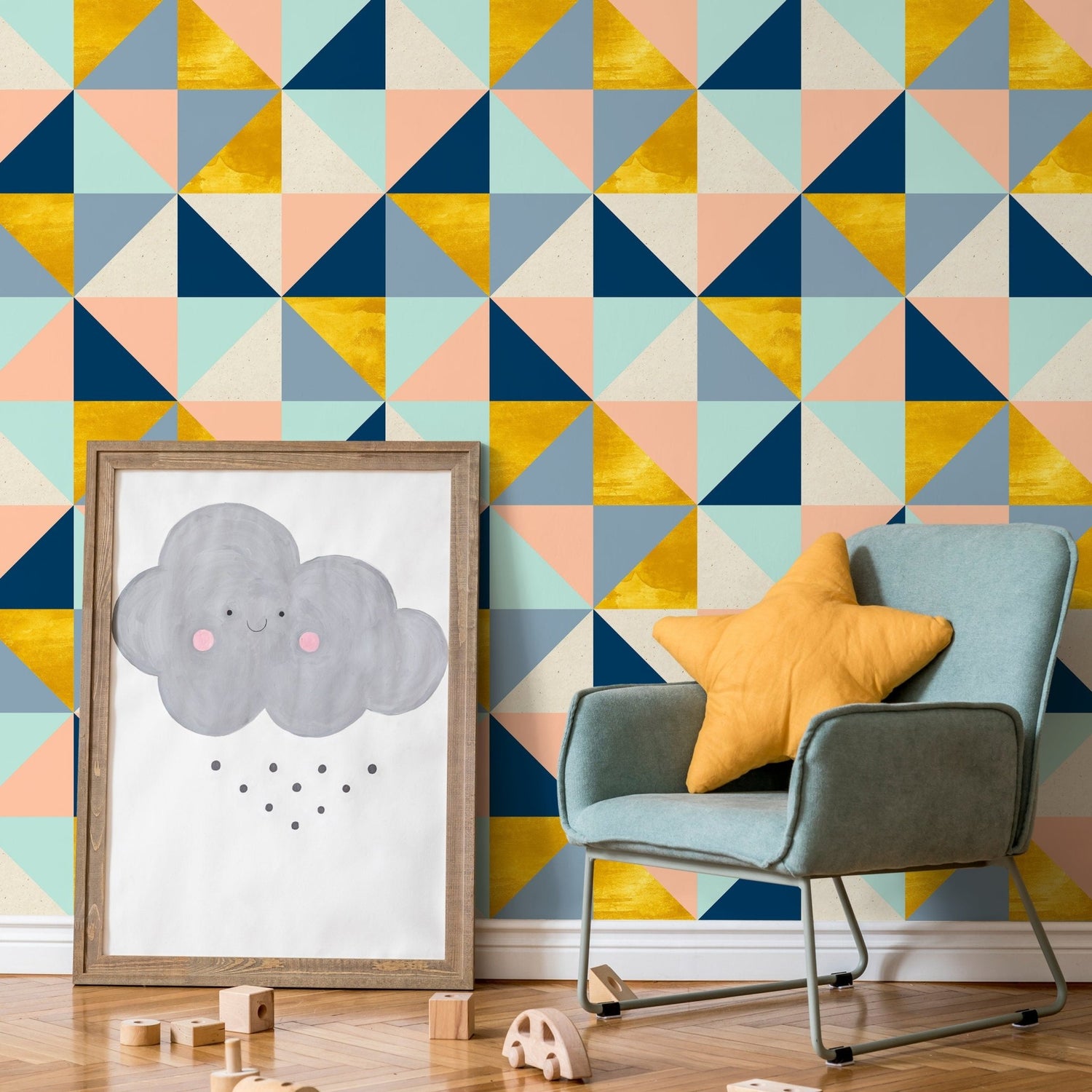 Geometric Triangles Wallpaper - A510 - WallTrend
