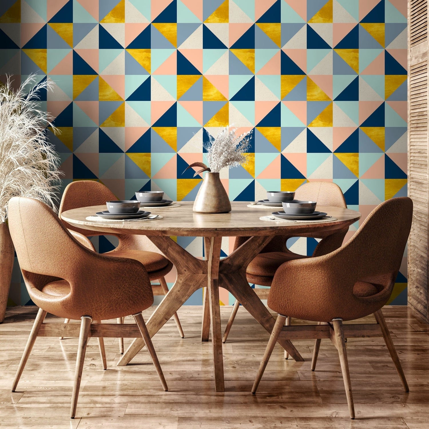 Geometric Triangles Wallpaper - A510 - WallTrend