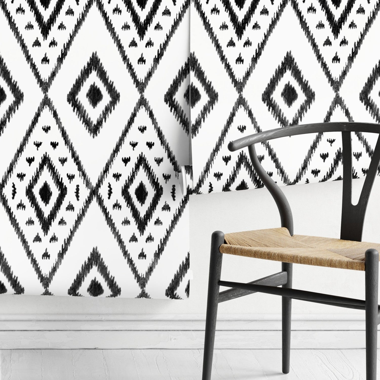 Geometric Tribal Motif Wallpaper - C848 - WallTrend