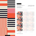 Geometric Wallpaper Modern Black and Orange Wallpaper Peel and Stick and Traditional Wallpaper - D848 - WallTrend