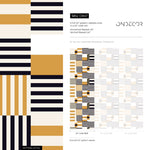 Geometric Wallpaper Modern Black and Yellow Wallpaper Peel and Stick and Traditional Wallpaper - D847 - WallTrend