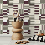 Geometric Wallpaper Modern Grey and Purple Wallpaper Peel and Stick and Traditional Wallpaper - D846 - WallTrend
