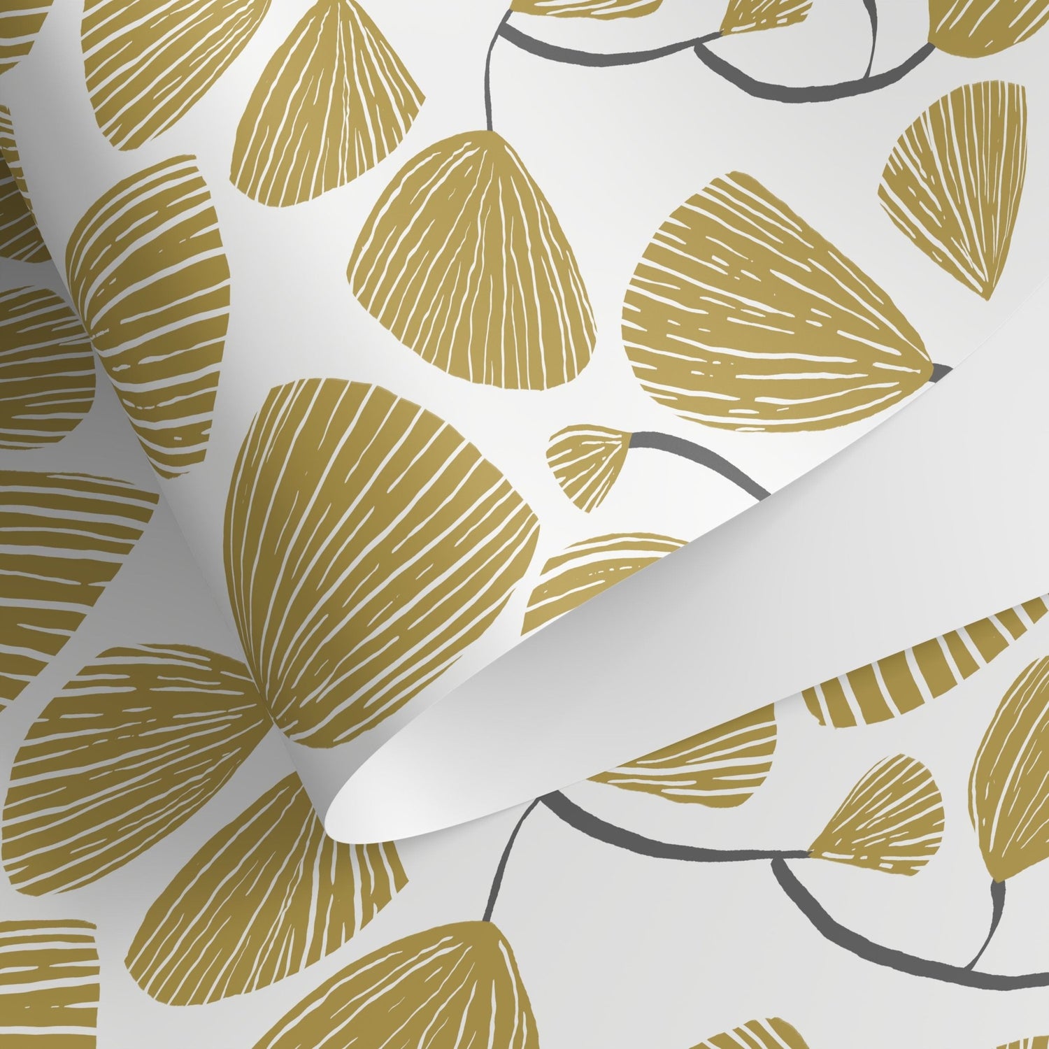 Golden Botanical Delight Wallpaper - C631 - WallTrend