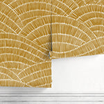 Golden Fan Array Wallpaper - C025 - WallTrend