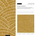 Golden Fan Array Wallpaper - C025 - WallTrend