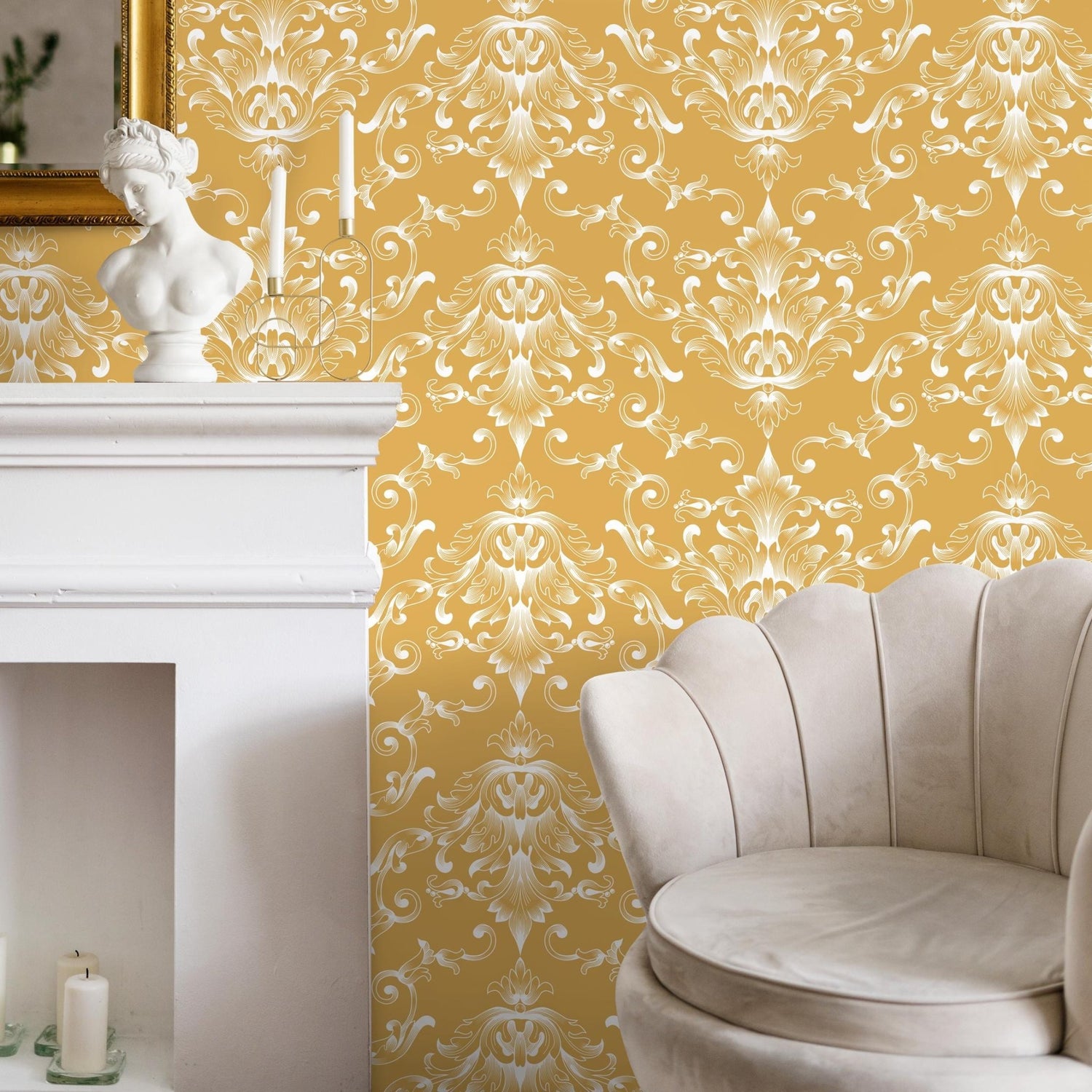 Golden Flourish Wallpaper - B620 - WallTrend