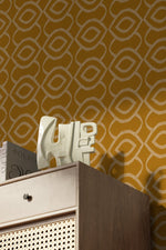 Golden Geometric Elegance Wallpaper - SKU C495 - WallTrend
