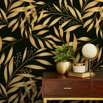 Golden Leaves Wallpaper - X127 - WallTrend
