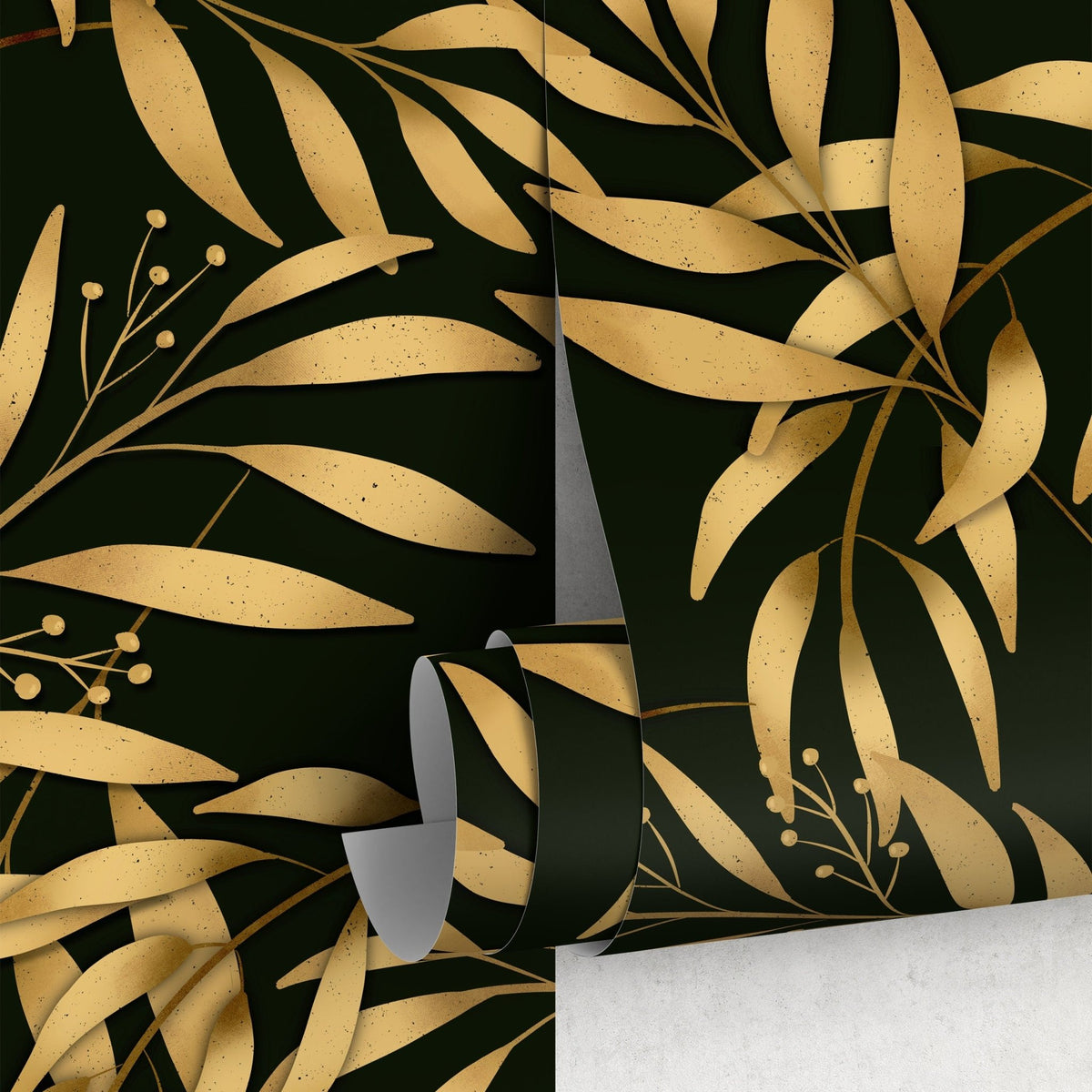 Golden Leaves Wallpaper - X127 - WallTrend