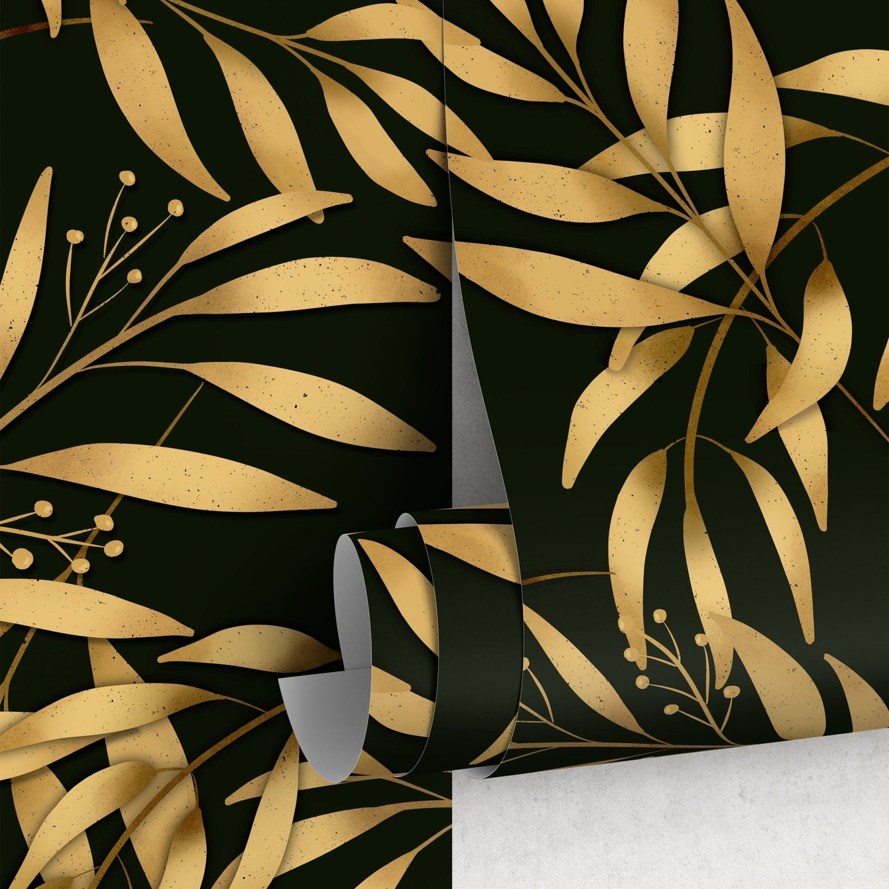 Golden Leaves Wallpaper - X127 - WallTrend