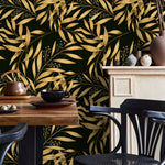 Golden Leaves Wallpaper - X127 - WallTrend