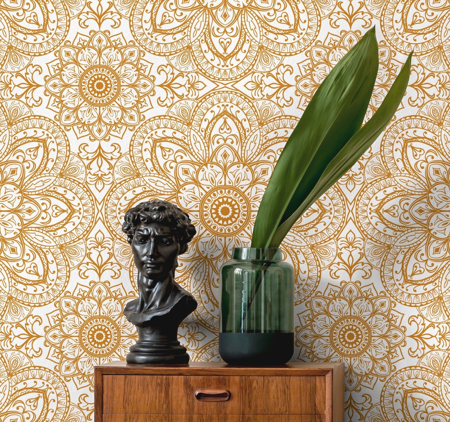 Golden Mandala Elegance Wallpaper - C367 - WallTrend