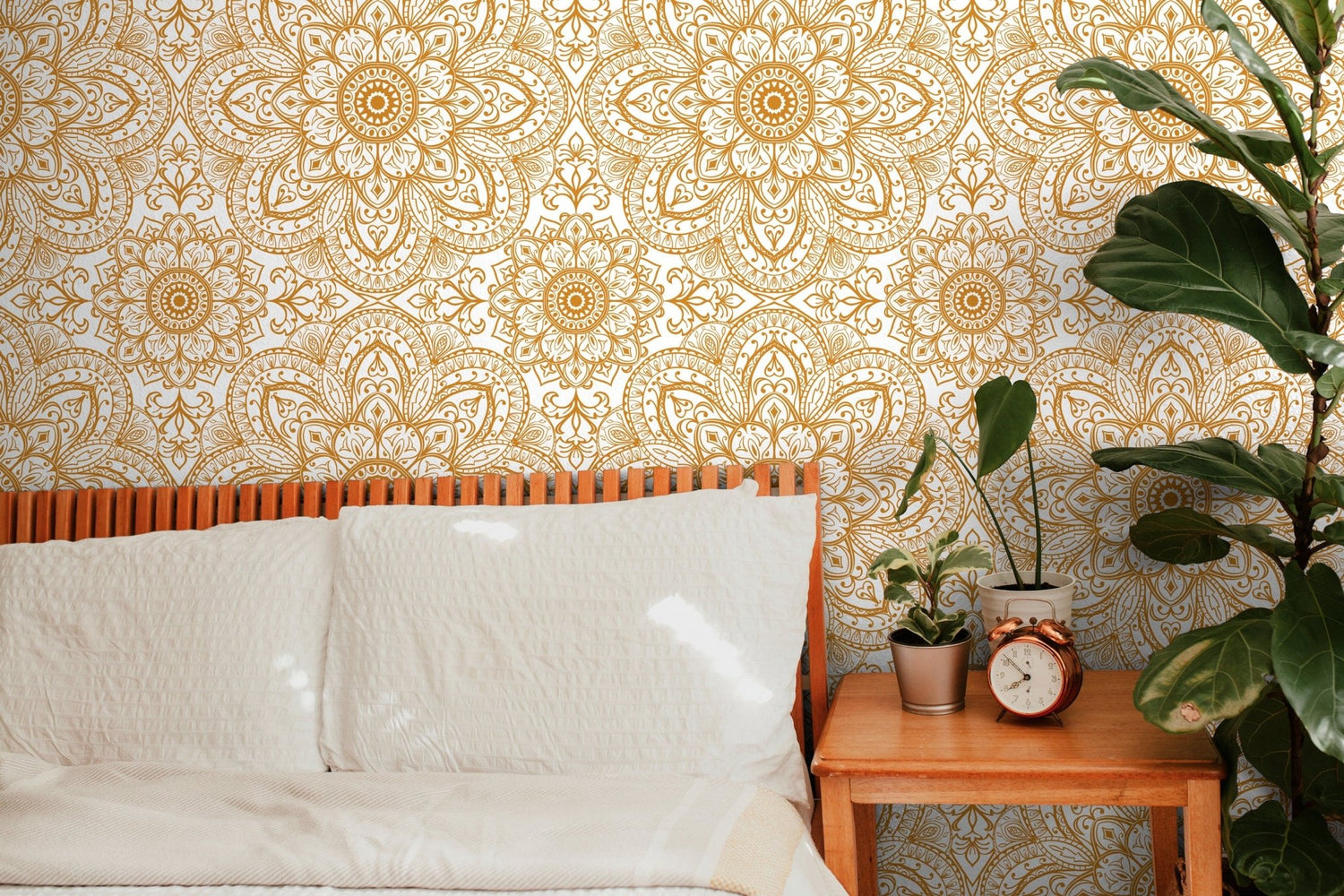 Golden Mandala Elegance Wallpaper - C367 - WallTrend