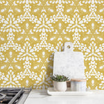 Golden Ornate Symmetry Wallpaper - X029 - WallTrend