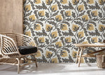 Golden Pomegranate Wallpaper - D019 - WallTrend