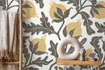 Golden Pomegranate Wallpaper - D019 - WallTrend