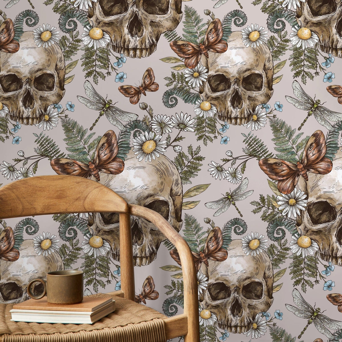 Gothic Botanical Wallpaper - D830 - WallTrend