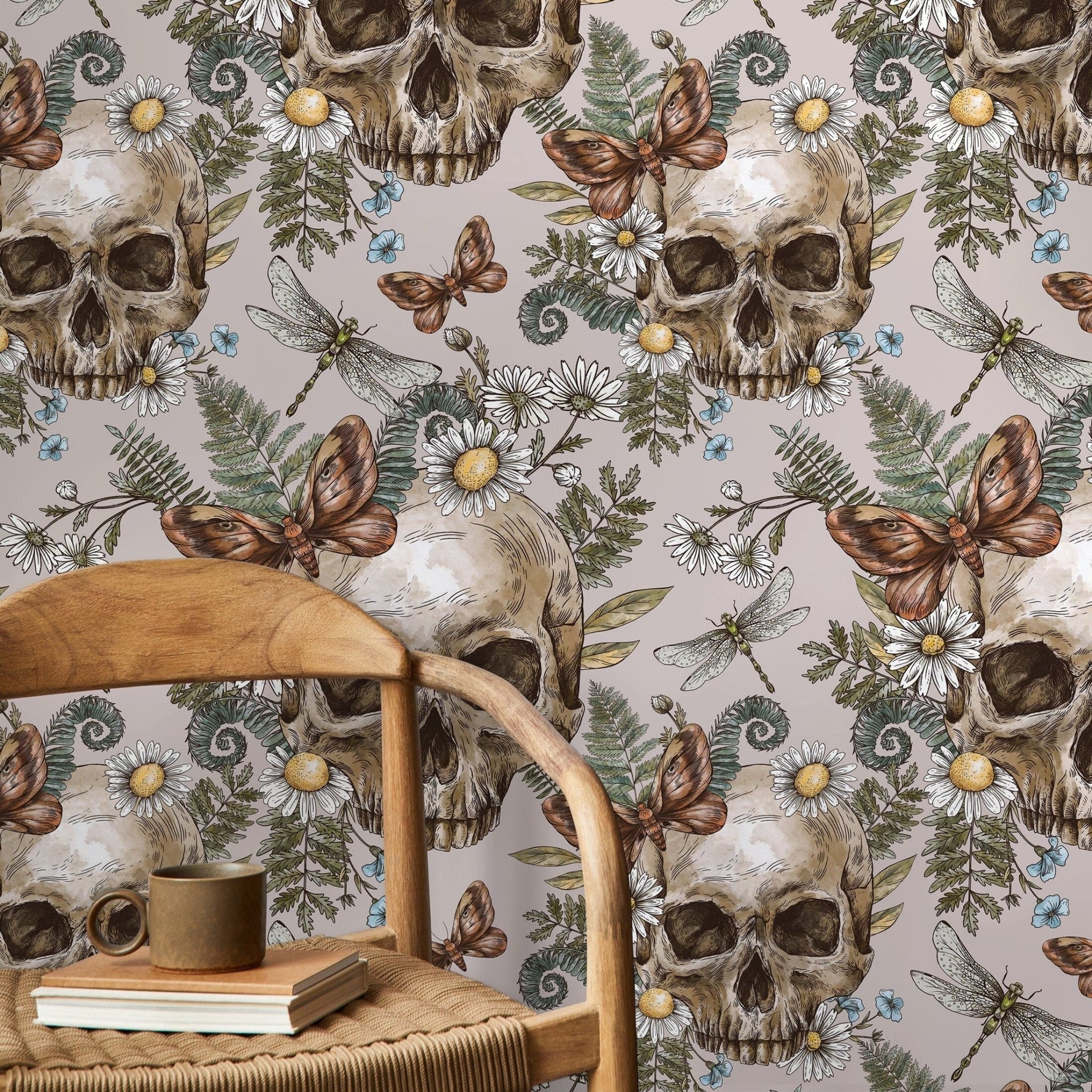 Gothic Botanical Wallpaper - D830 - WallTrend