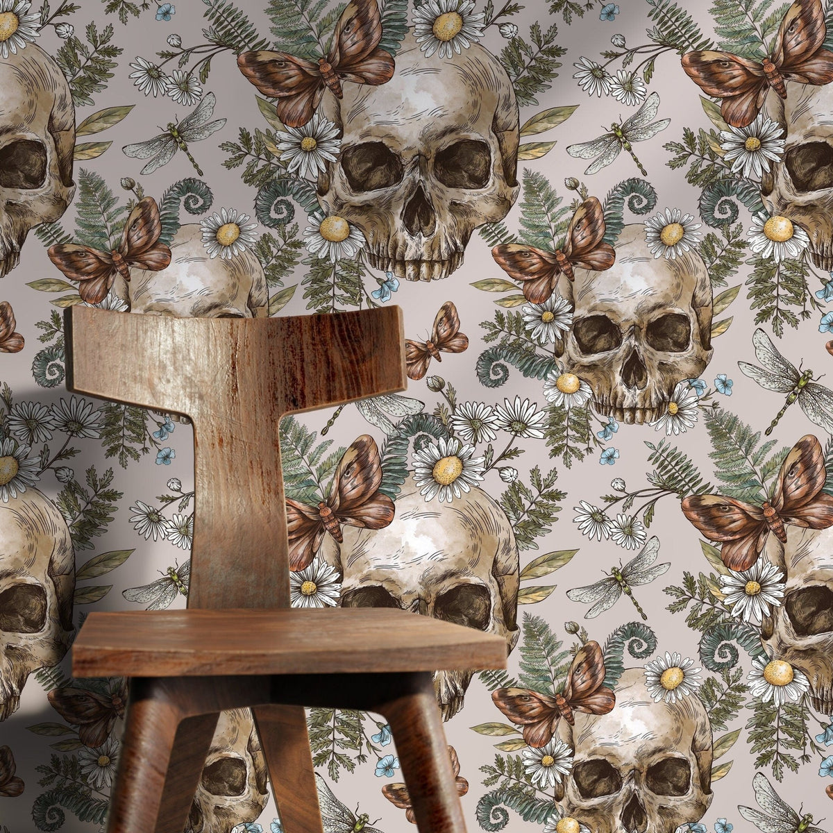 Gothic Botanical Wallpaper - D830 - WallTrend