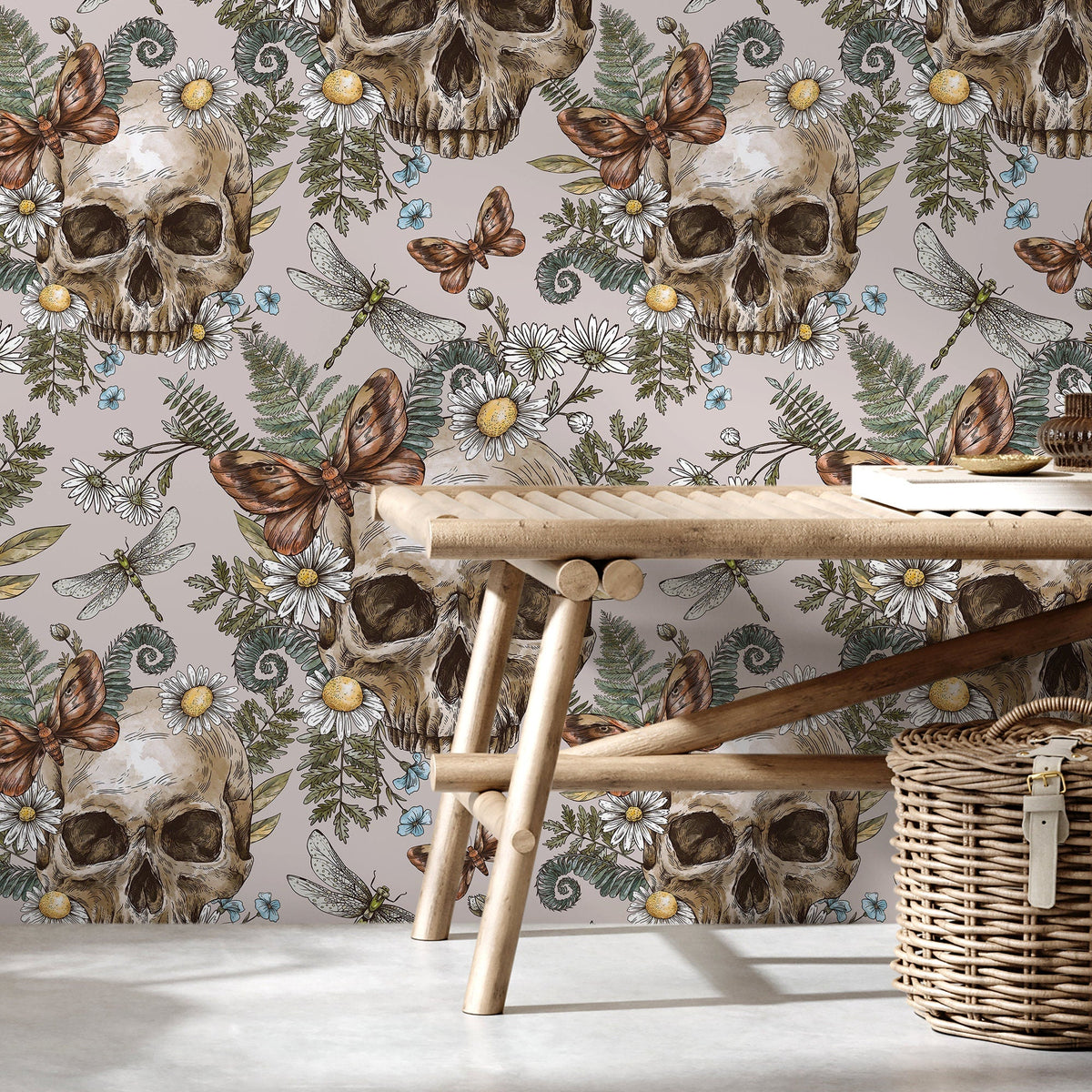 Gothic Botanical Wallpaper - D830 - WallTrend
