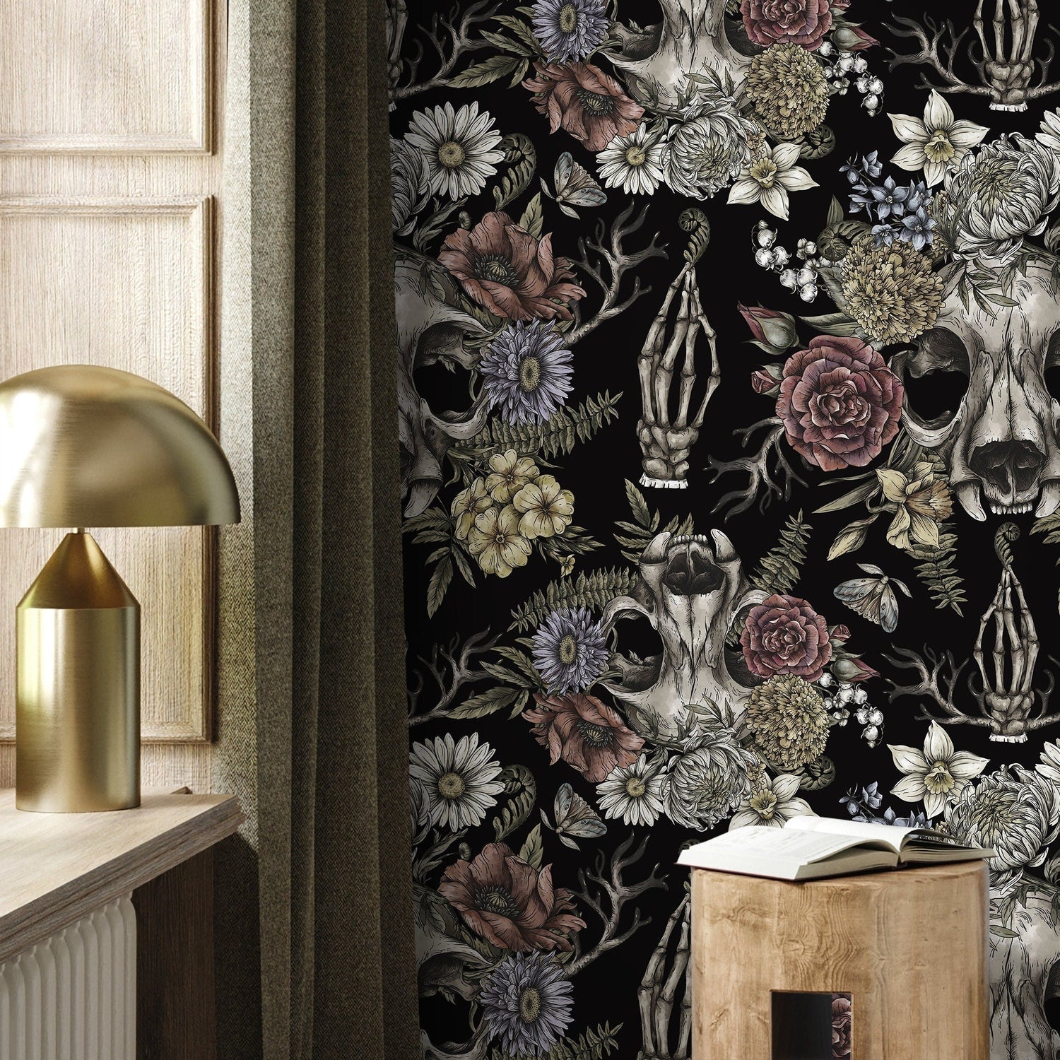 Gothic Floral Symphony Wallpaper - D832 - WallTrend