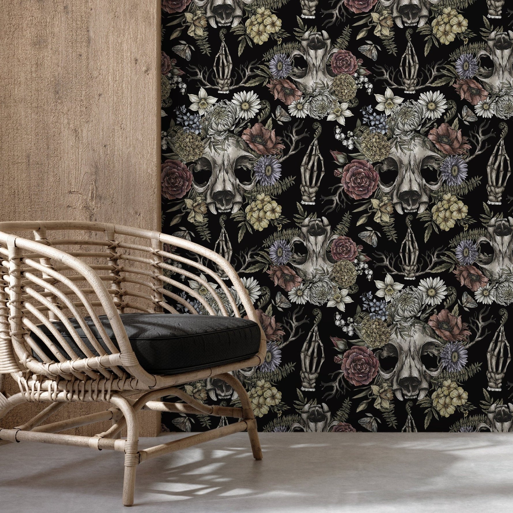 Gothic Floral Symphony Wallpaper - D832 - WallTrend