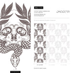 Gothic Serpent and Skull Wallpaper - C720 - WallTrend