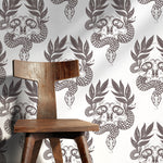 Gothic Serpent and Skull Wallpaper - C720 - WallTrend