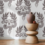 Gothic Serpent and Skull Wallpaper - C720 - WallTrend