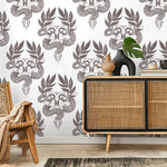 Gothic Serpent and Skull Wallpaper - C720 - WallTrend