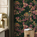 Gothic Wallpaper Dark Green Floral Wallpaper Peel and Stick and Traditional Wallpaper - D894 - WallTrend