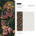 Gothic Wallpaper Dark Green Floral Wallpaper Peel and Stick and Traditional Wallpaper - D894 - WallTrend