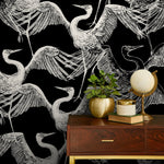 Graceful Cranes Dance Wallpaper - B681 - WallTrend