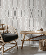 Gray Abstract Modern Wallpaper / Peel and Stick Wallpaper Removable Wallpaper Home Decor Wall Art Wall Decor Room Decor - C891 - WallTrend