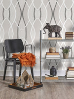 Gray Abstract Modern Wallpaper / Peel and Stick Wallpaper Removable Wallpaper Home Decor Wall Art Wall Decor Room Decor - C891 - WallTrend