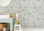 Gray Abstract Modern Wallpaper / Peel and Stick Wallpaper Removable Wallpaper Home Decor Wall Art Wall Decor Room Decor - C942 - WallTrend