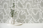 Gray Abstract Modern Wallpaper / Peel and Stick Wallpaper Removable Wallpaper Home Decor Wall Art Wall Decor Room Decor - C942 - WallTrend