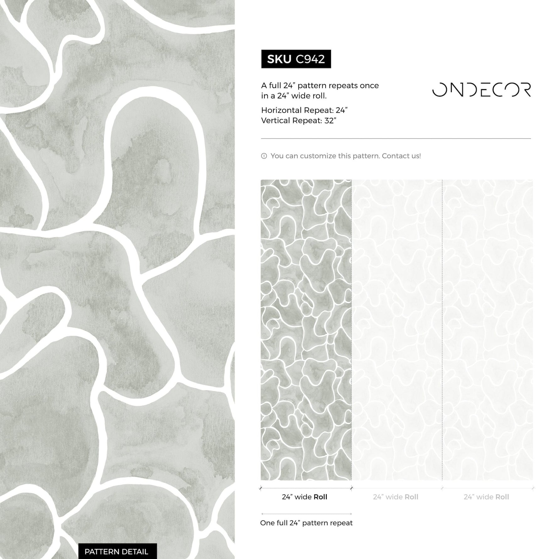 Gray Abstract Modern Wallpaper / Peel and Stick Wallpaper Removable Wallpaper Home Decor Wall Art Wall Decor Room Decor - C942 - WallTrend