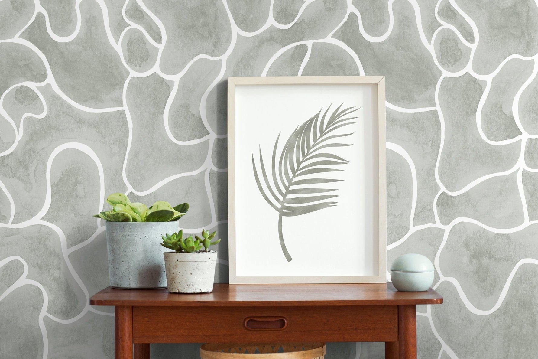 Gray Abstract Modern Wallpaper / Peel and Stick Wallpaper Removable Wallpaper Home Decor Wall Art Wall Decor Room Decor - C942 - WallTrend