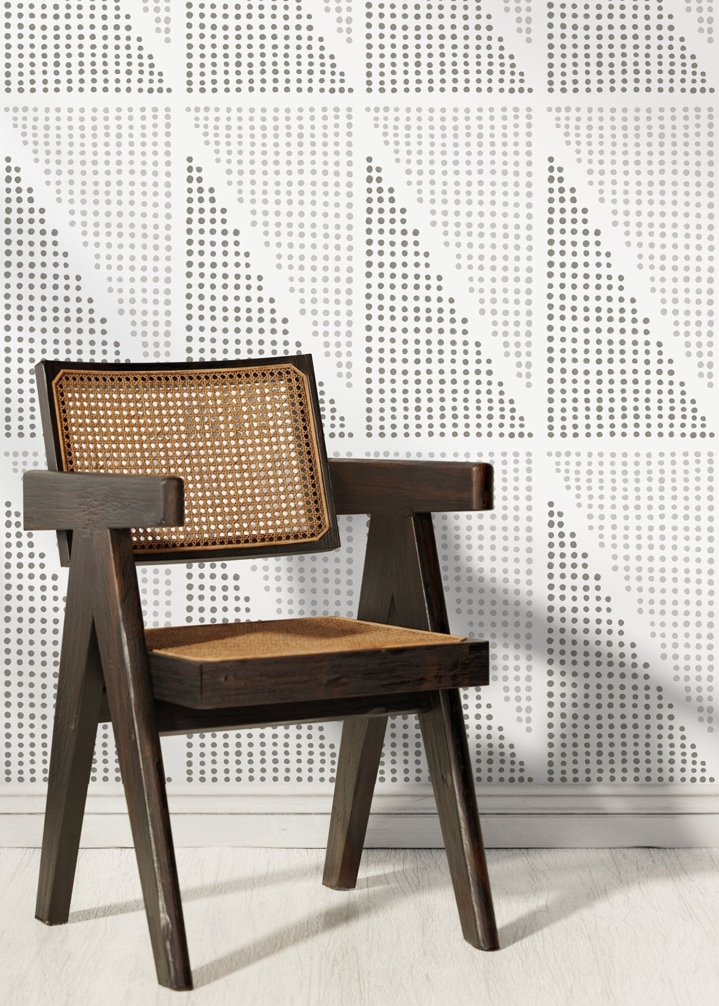 Gray Geometric Dots Wallpaper / Peel and Stick Wallpaper Removable Wallpaper Home Decor Wall Art Wall Decor Room Decor - C970 - WallTrend