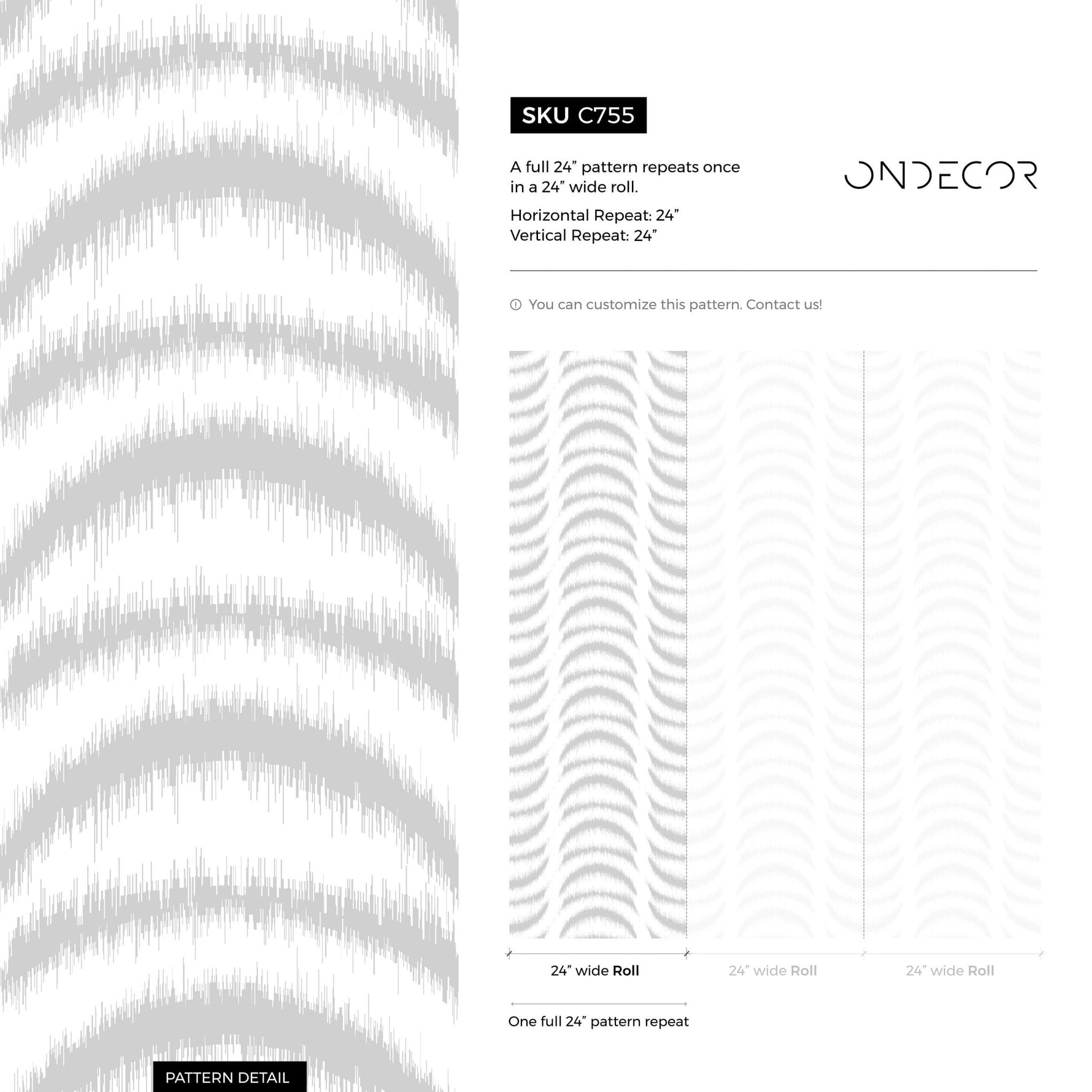 Gray Half Moon Wallpaper / Peel and Stick Wallpaper Removable Wallpaper Home Decor Wall Art Wall Decor Room Decor - C755 - WallTrend