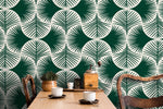 Green Modern Palms Wallpaper / Peel and Stick Wallpaper Removable Wallpaper Home Decor Wall Art Wall Decor Room Decor - C688 - WallTrend