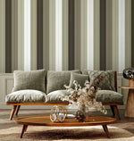 Green Modern Wallpaper Striped Wallpaper Peel and Stick and Traditional Wallpaper - D842 - WallTrend