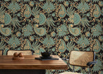 Green Victorian Vintage Wallpaper / Peel and Stick Wallpaper Removable Wallpaper Home Decor Wall Art Wall Decor Room Decor - D089 - WallTrend
